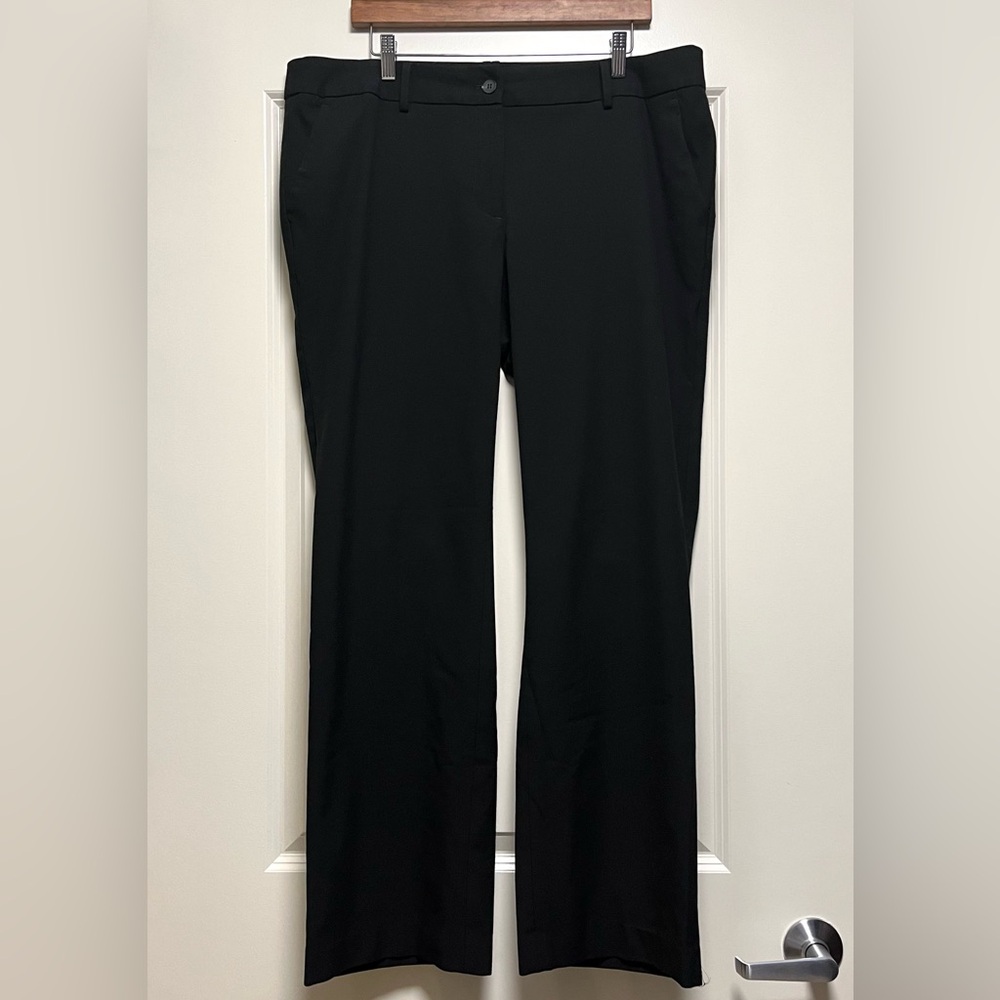 Talbots Windsor Trouser Pants Washable Comfy Business Casual Classic Black 14W